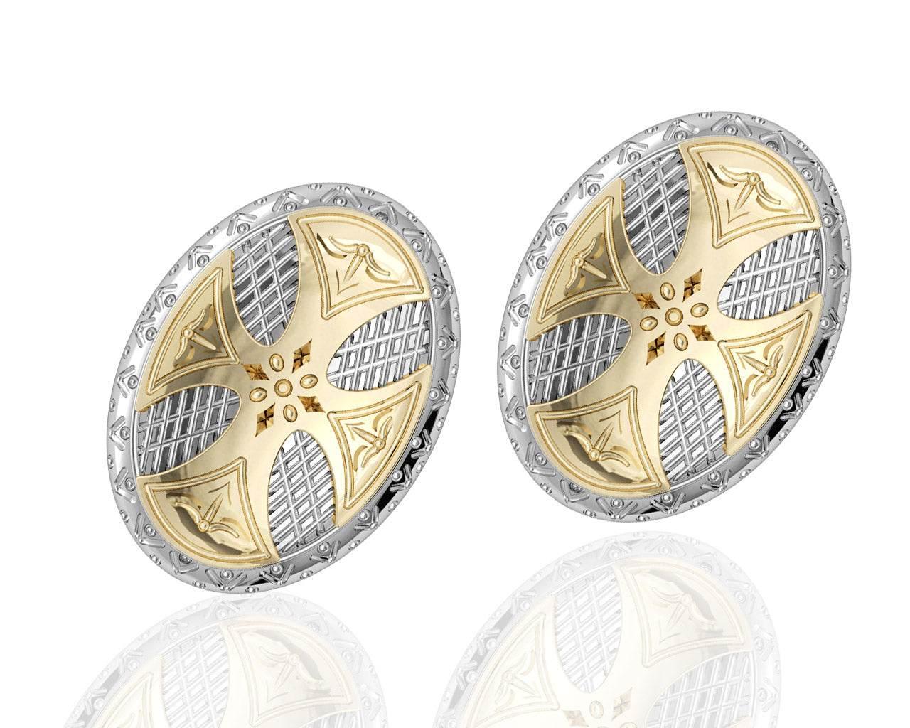 Albert Antique Style Gold cufflinks - Jewelslane