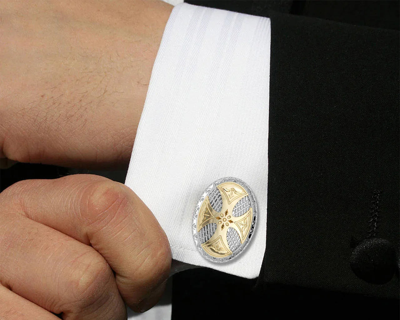 Albert Antique Style Gold cufflinks - Jewelslane