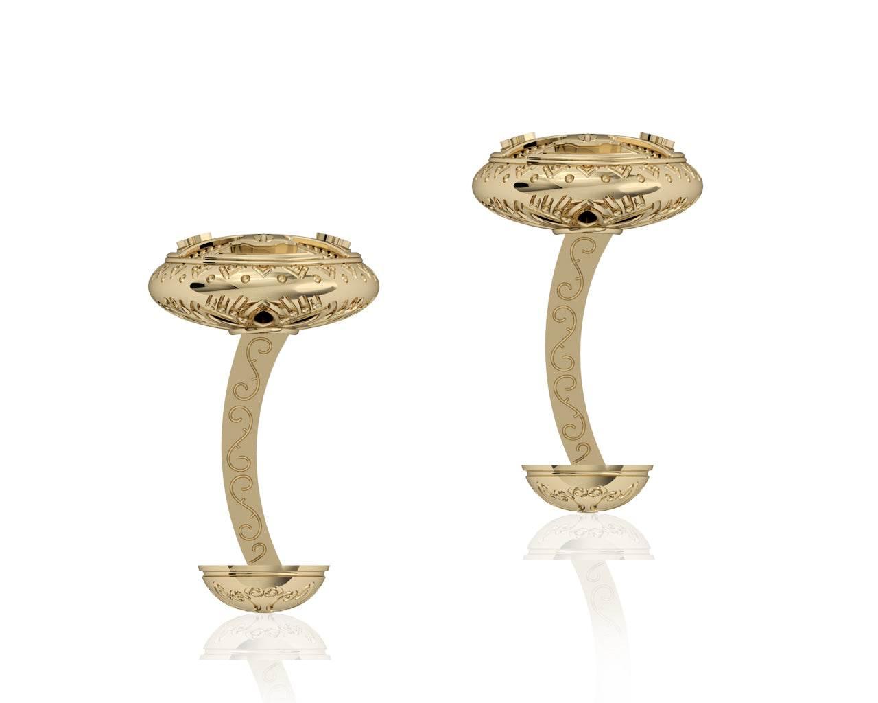 Albert Antique Style Gold cufflinks - Jewelslane