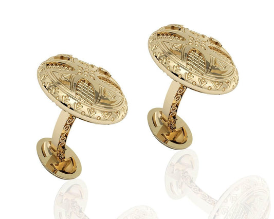 Albert Antique Style Gold cufflinks - Jewelslane