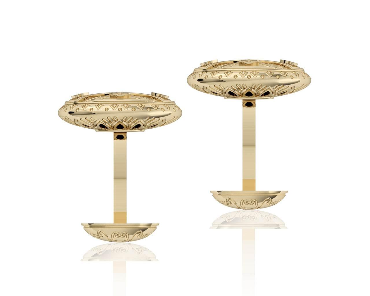 Albert Antique Style Gold cufflinks - Jewelslane