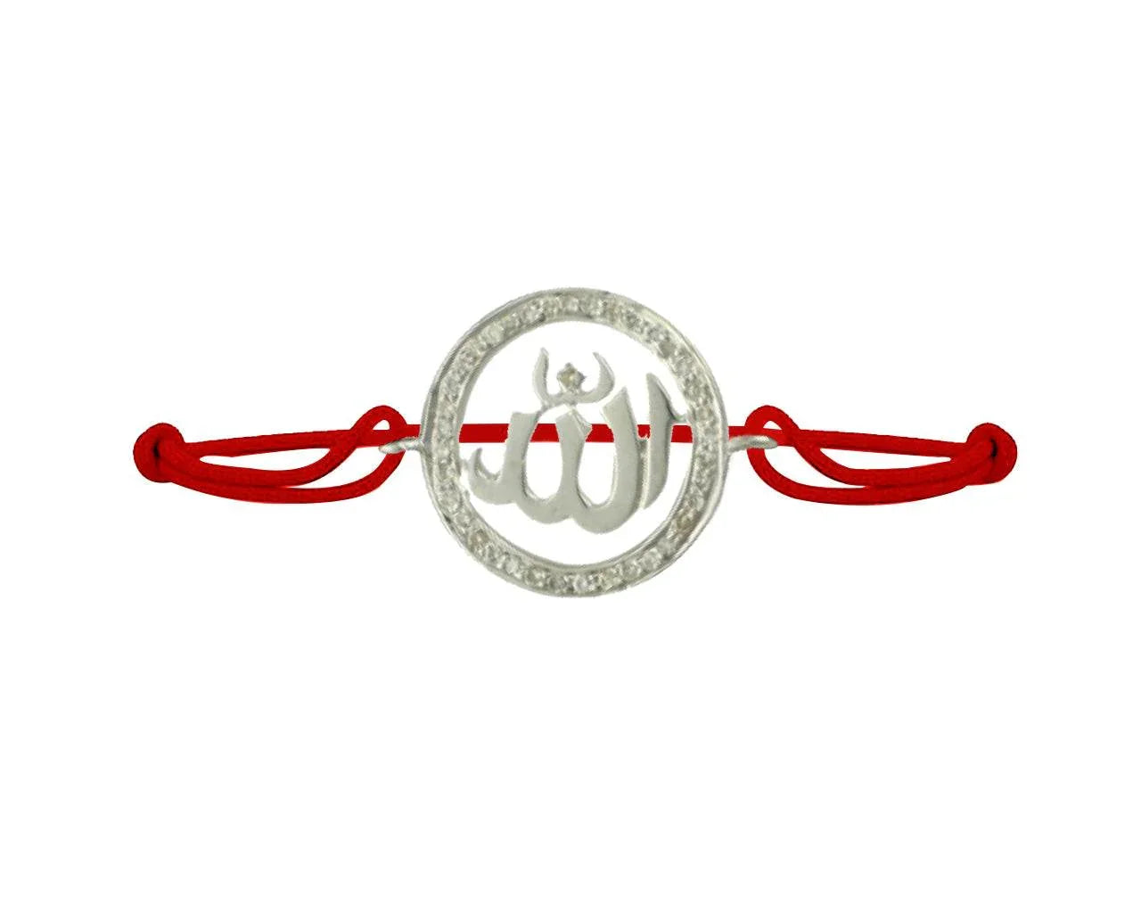 Allah Bracelet in silver Studded with 0.25cts Diamond - Jewelslane