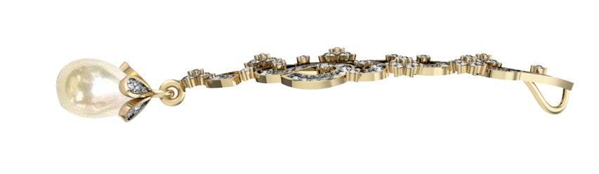 Alluring Pearl & Diamond Pendant - Jewelslane