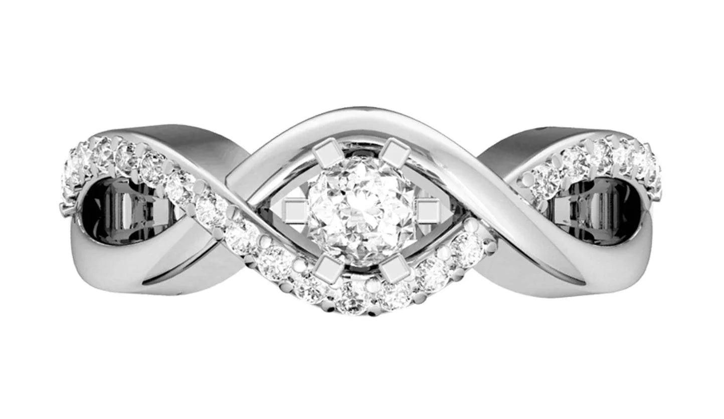 Alluring Solitaire diamond Engagement Ring - Jewelslane