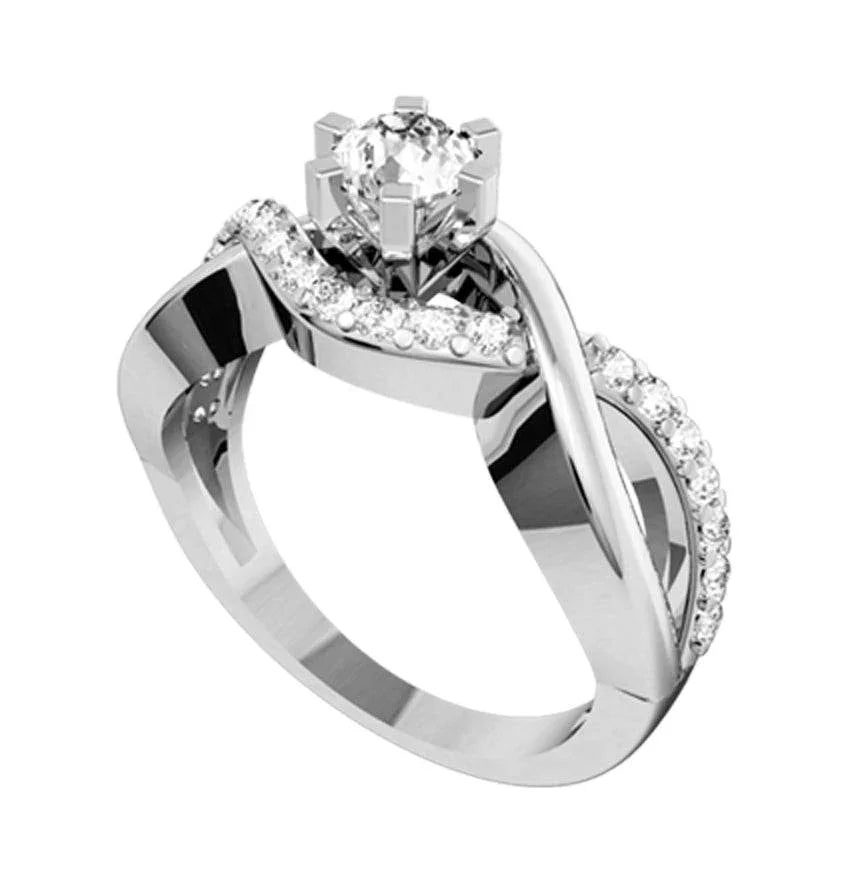 Alluring Solitaire diamond Engagement Ring - Jewelslane