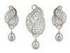 Alluring designer diamond pendant set - Jewelslane