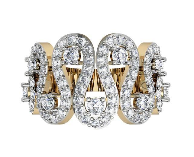 Alluring wide diamond band - Jewelslane