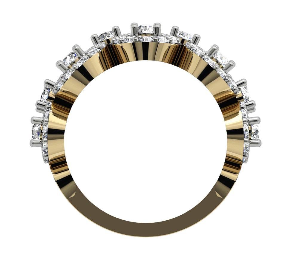 Alluring wide diamond band - Jewelslane