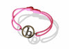 Alphabet b Bracelet in lower case set in 925 silver with diamonds on size adjustable nylon thread - Jewelslane