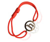 Alphabet h Bracelet with diamonds in 925 silver on size adjustable nylon thread - Jewelslane