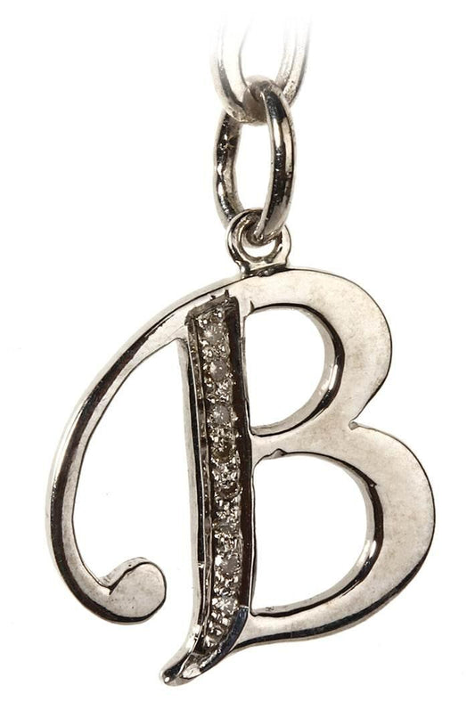 Alphabet B pendant with Diamonds - Jewelslane