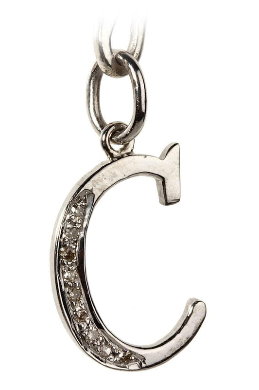Alphabet C pendant with diamonds - Jewelslane