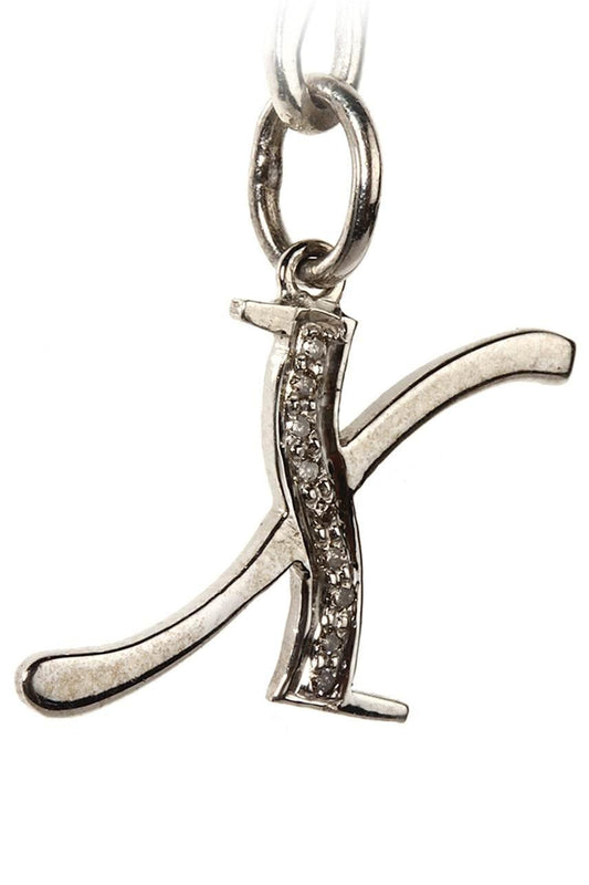 Alphabet X pendant with diamonds - Jewelslane