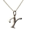 Alphabet Y pendant with diamonds - Jewelslane