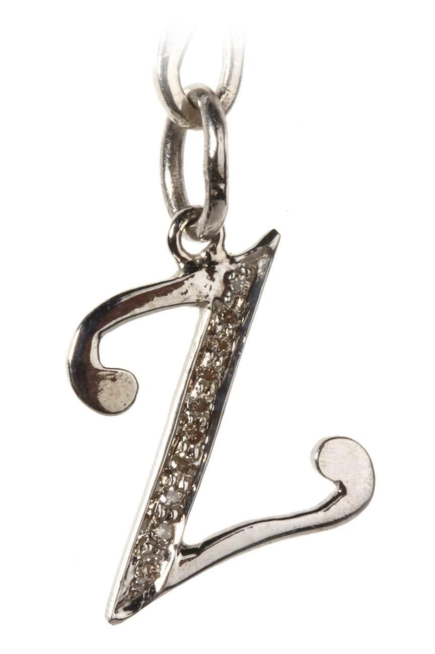 Alphabet Z pendant with diamonds - Jewelslane