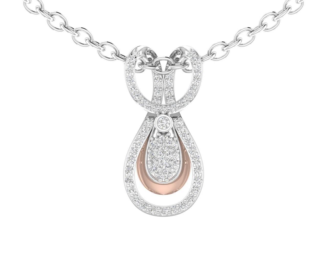 Ame diamond pendant in gold - Jewelslane