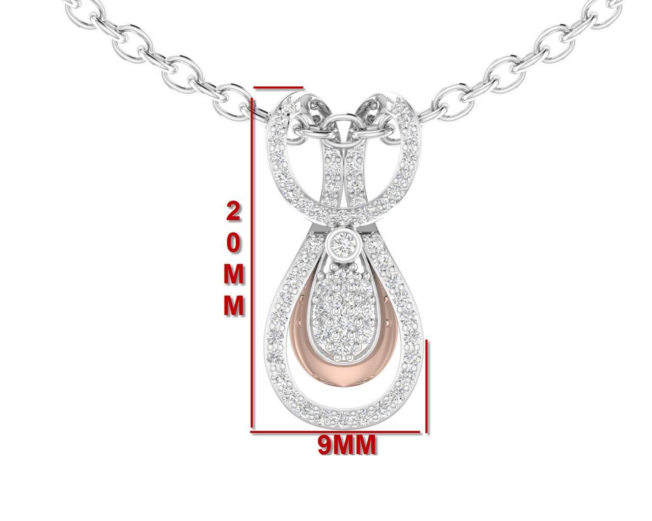 Ame diamond pendant in gold - Jewelslane