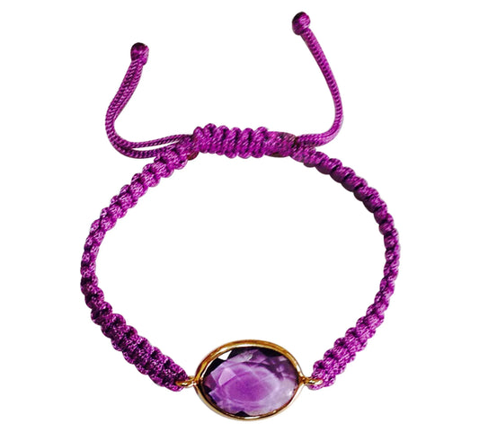 Amethyst Bracelet in Gold - Jewelslane