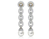 Andrea Pearl Diamond Danglers - Jewelslane