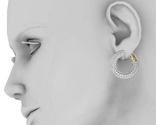 Appealing Diamond Hoops - Jewelslane