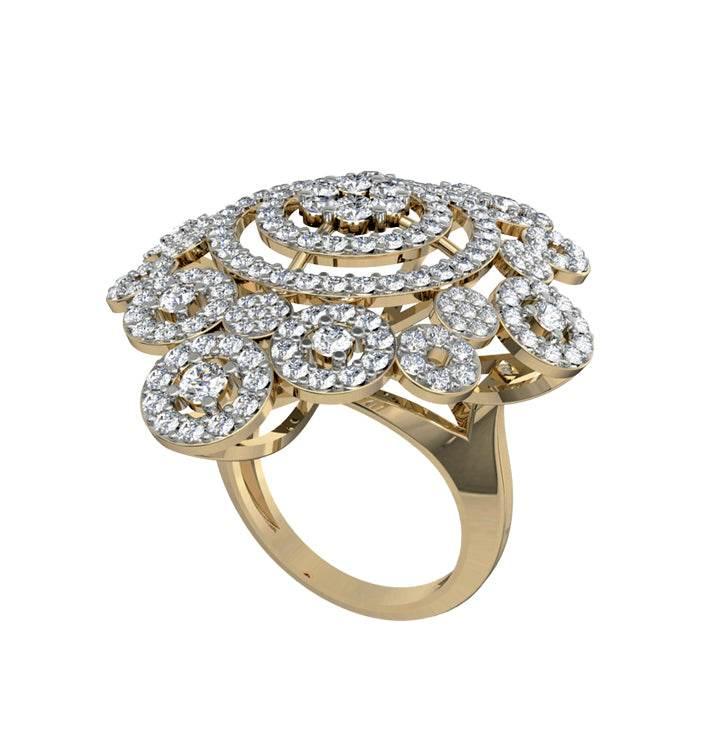 Apsara Designer Diamond Cocktail Ring - Jewelslane