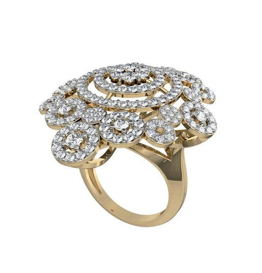 Apsara Designer Diamond Cocktail Ring - Jewelslane