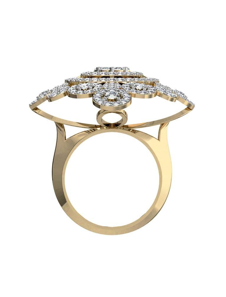 Apsara Designer Diamond Cocktail Ring - Jewelslane