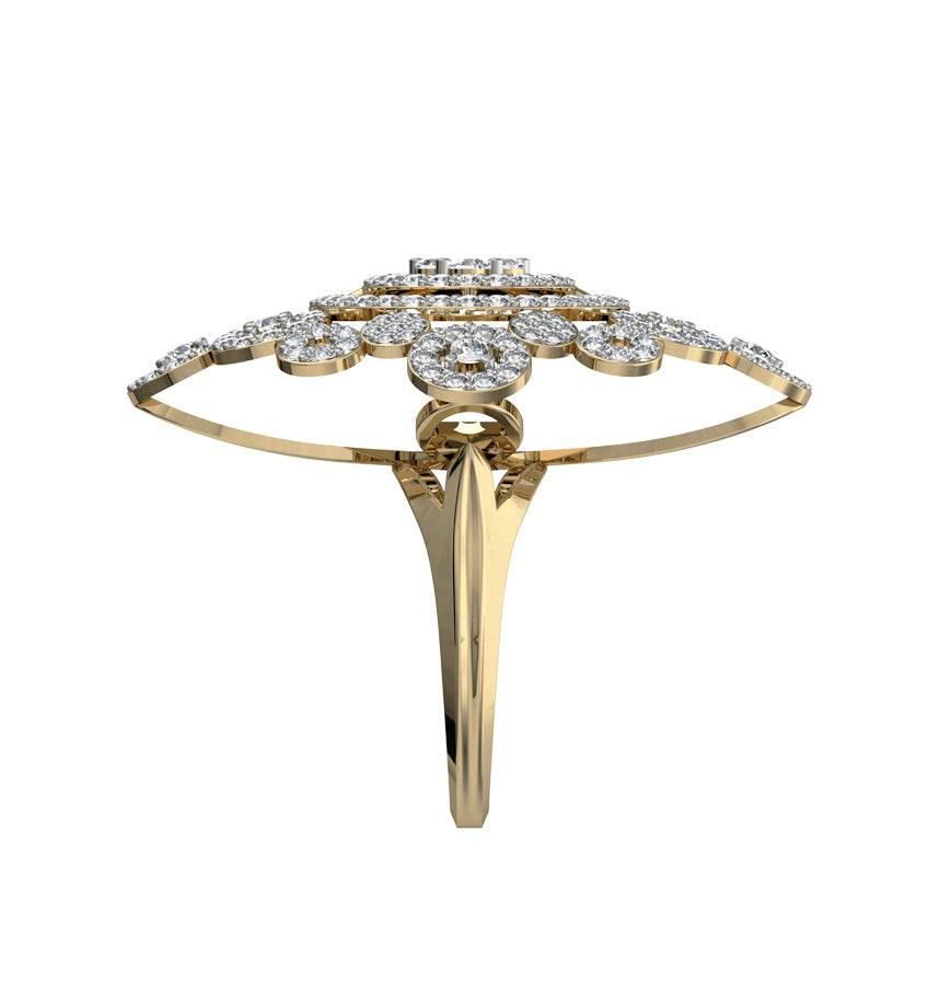 Apsara Designer Diamond Cocktail Ring - Jewelslane