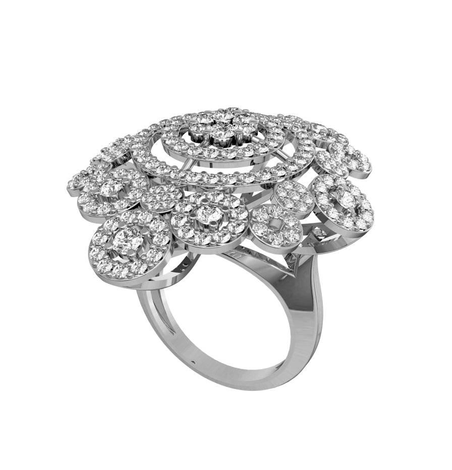 Apsara Designer Diamond Cocktail Ring - Jewelslane
