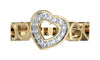 Attractive Heart Ring with diamonds - Jewelslane