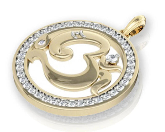 Aum Ganesh Gold Pendant - Jewelslane