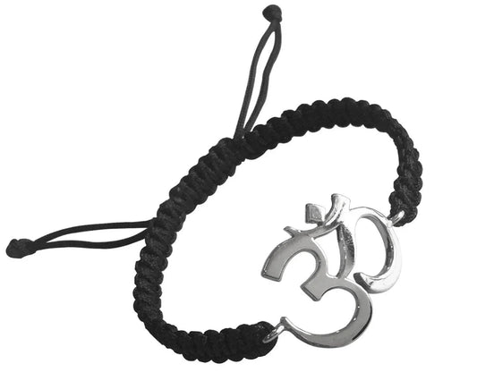 Aumkaara calligraphic Om bracelet in silver - Jewelslane