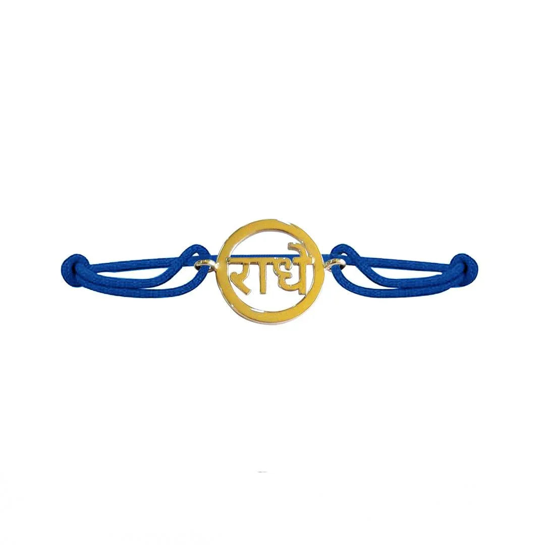 Auspicious Radhe bracelet in 14k gold - Jewelslane
