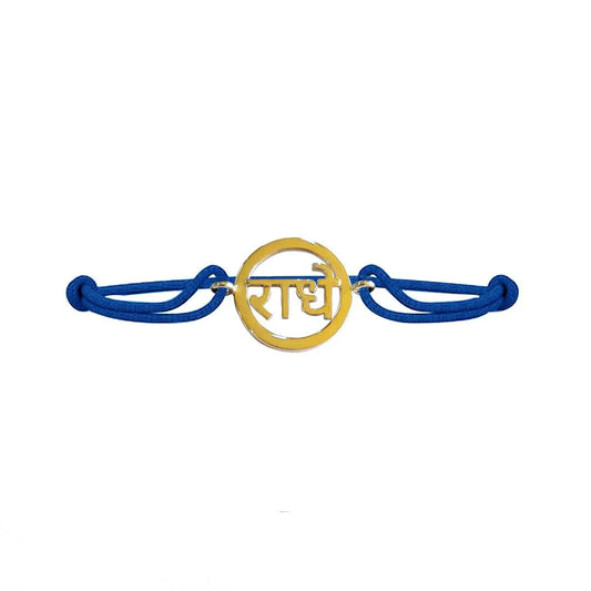 Auspicious Radhe bracelet in 14k gold - Jewelslane