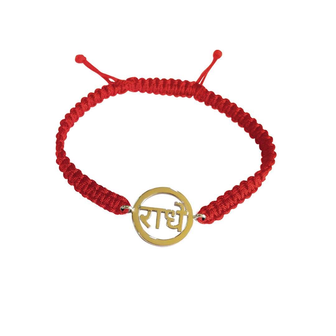 Auspicious Radhe bracelet in 14k gold - Jewelslane