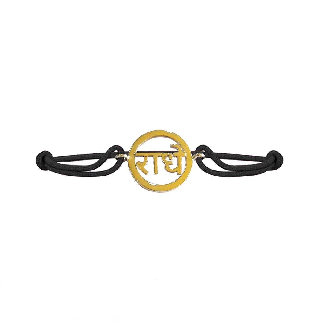 Auspicious Radhe bracelet in 14k gold - Jewelslane