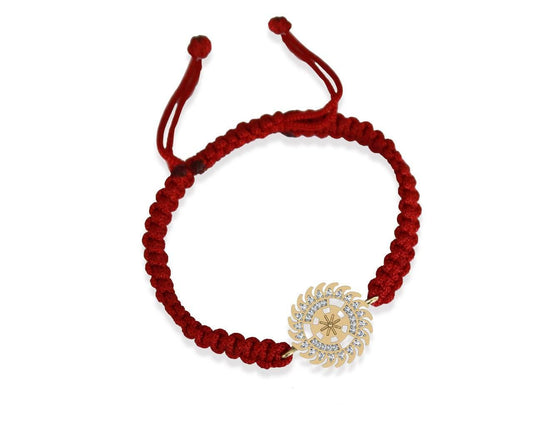 Auspicious Sudarshan Chakra Bracelet Rakhi - Jewelslane