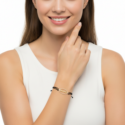 Auspicious Jai guru ji blessings bracelet with diamonds - Jewelslane