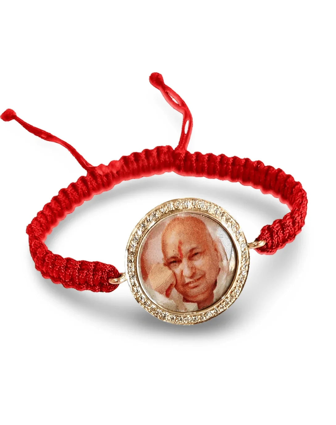 Auspicious guruji swaroop bracelet in gold with diamonds - Jewelslane
