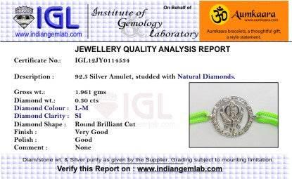 Khanda Bracelet in 92.5 Silver studded with Diamonds - Jewelslane