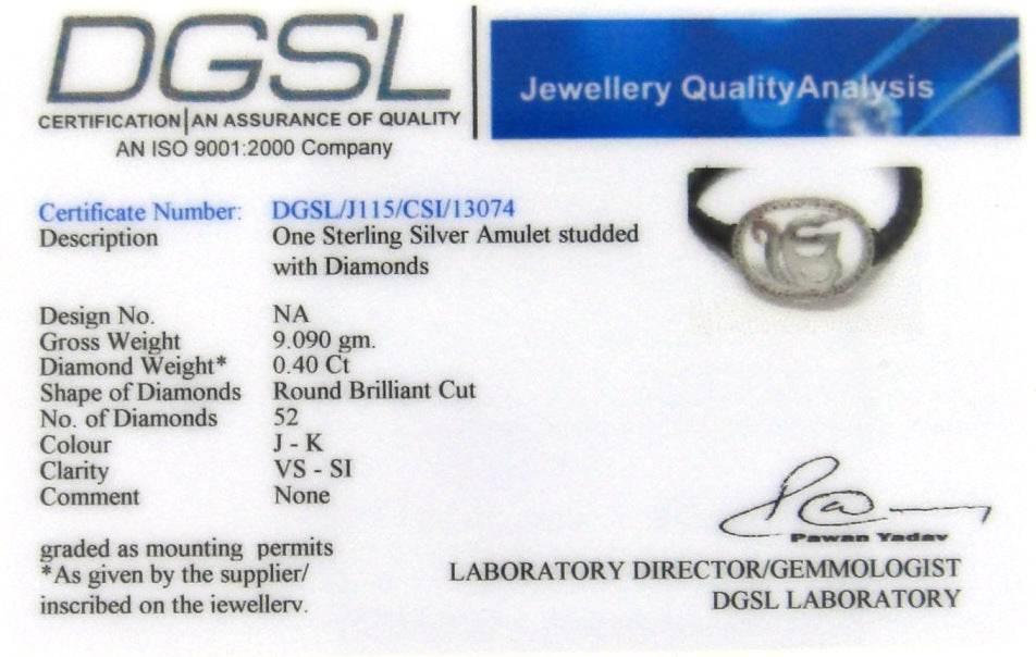 Ik Onkaar Bracelet in Silver with Diamond - Jewelslane