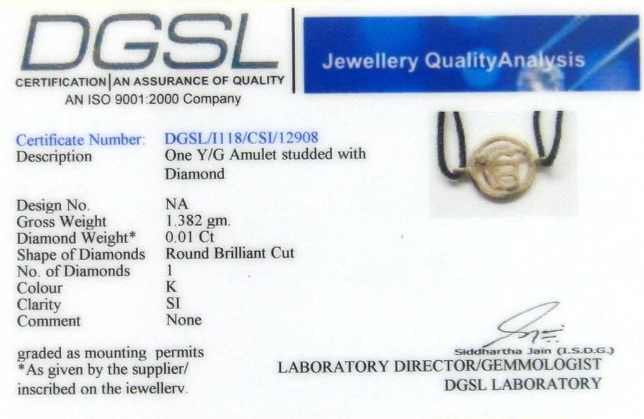 Ik Onkaar Single Diamond Bracelet 14k - Jewelslane