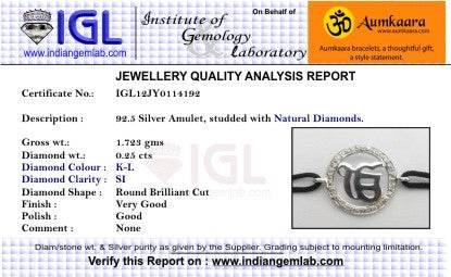 Ik Onkaar Border Diamond Bracelet in Silver - Jewelslane