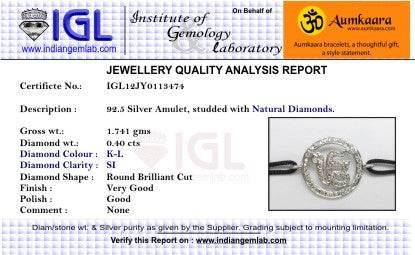 Ik Onkaar Full Diamond Bracelet in silver - Jewelslane