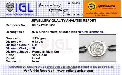 Ik Onkaar Bracelet Diamond in Silver - Jewelslane