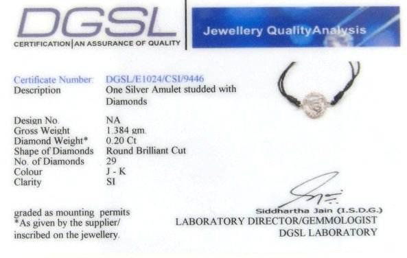 Ik Onkaar Border Diamond Bracelet in silver - Jewelslane