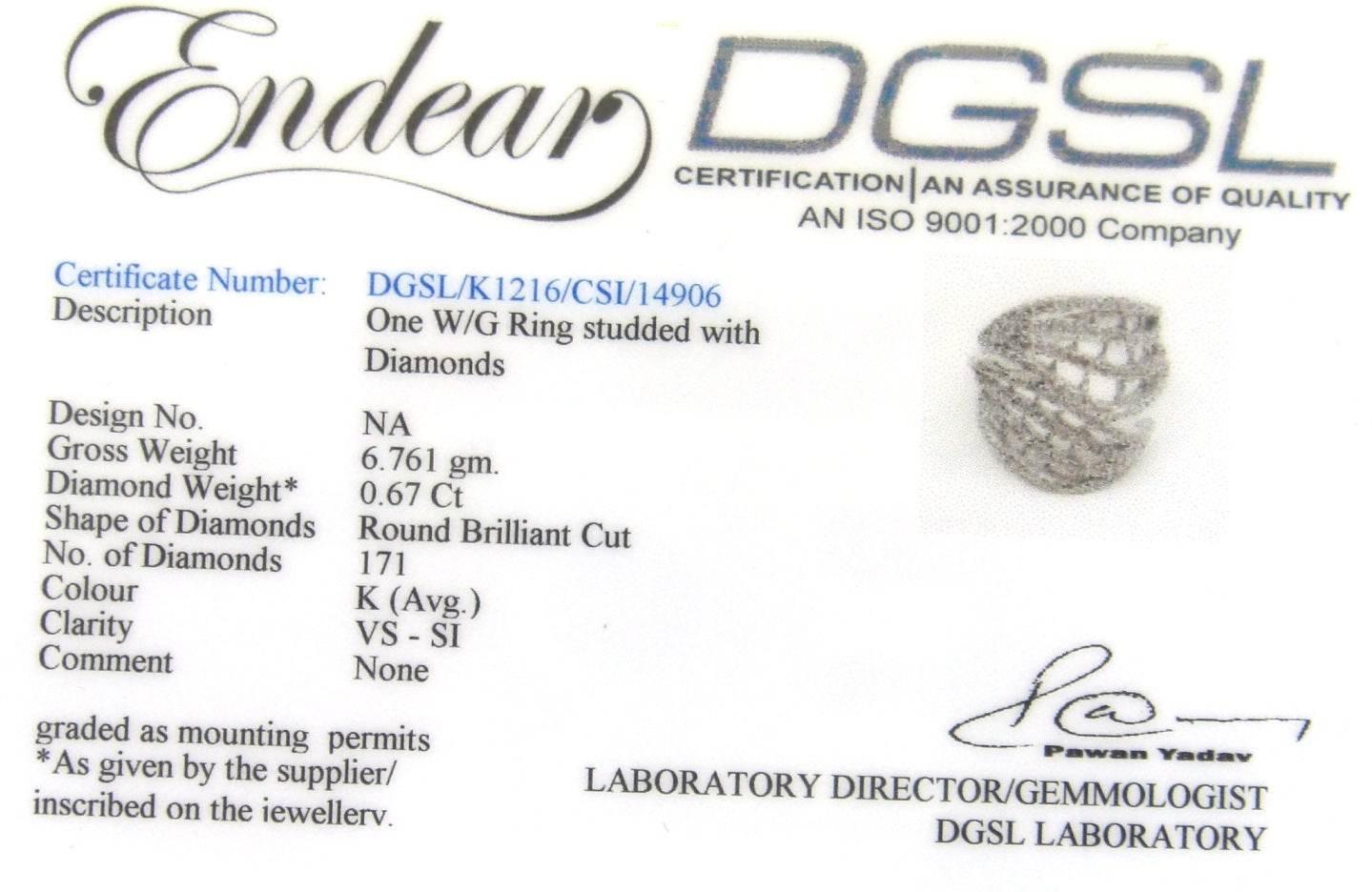 Diamond Ring in White Gold - Jewelslane