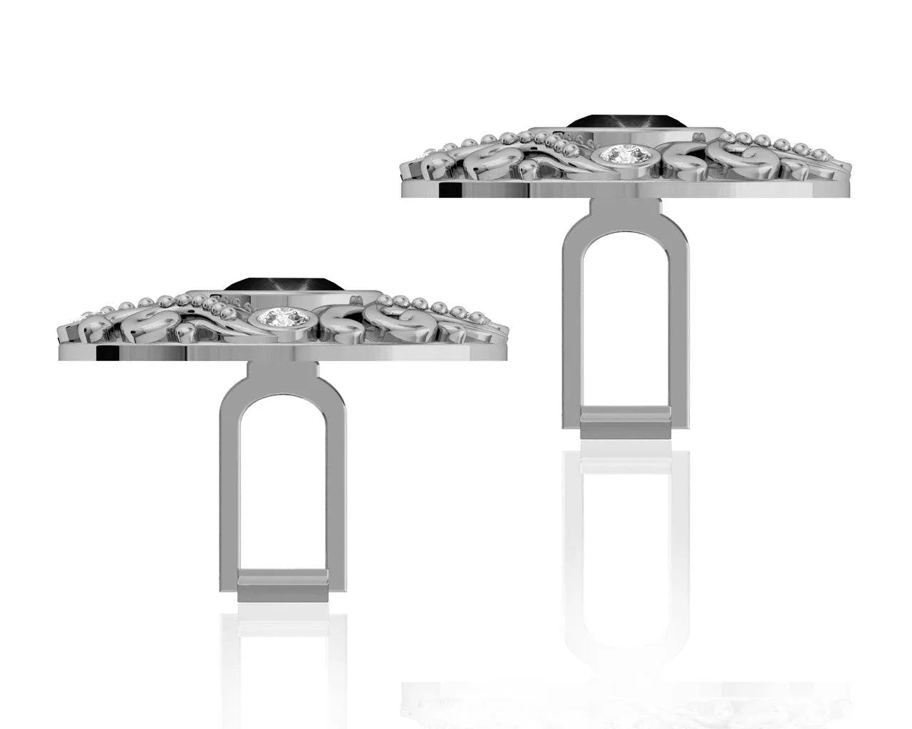 Black Star Diopsite cufflinks - Jewelslane