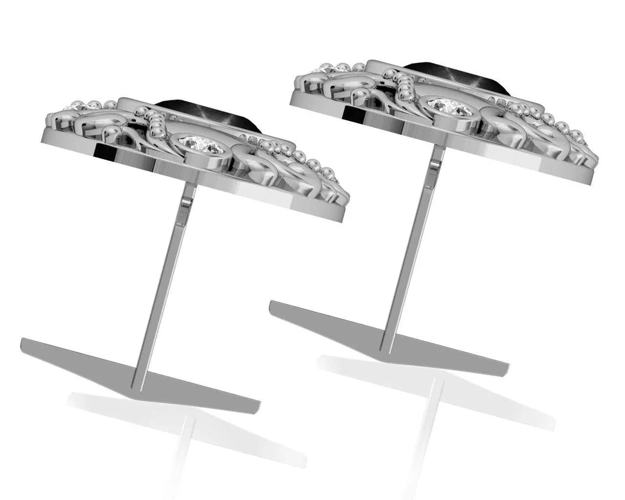 Black Star Diopsite cufflinks - Jewelslane