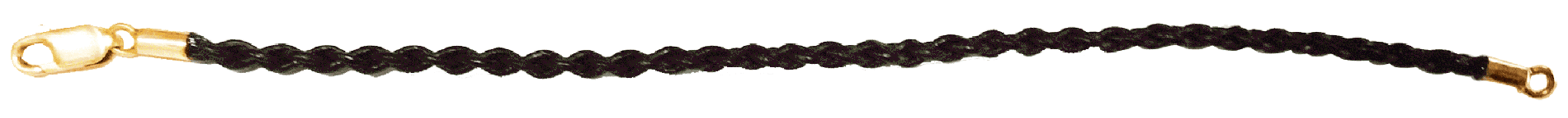 Black Leather Gold Charm bracelet - Jewelslane